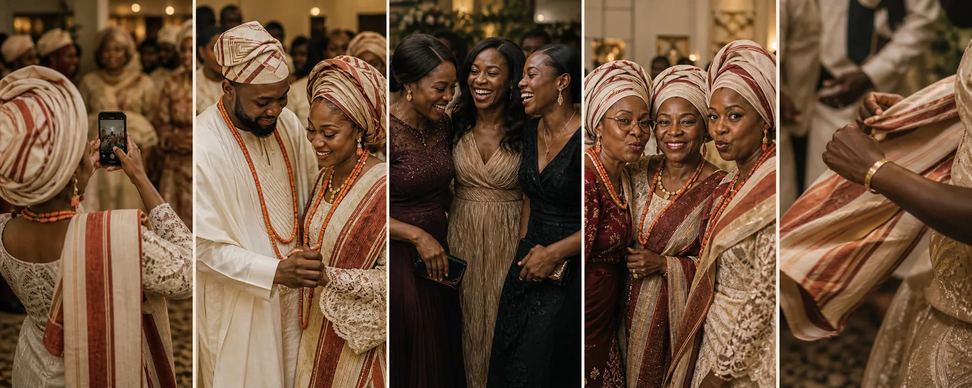 Guests photographing, dancing and sharing joyful wedding moments